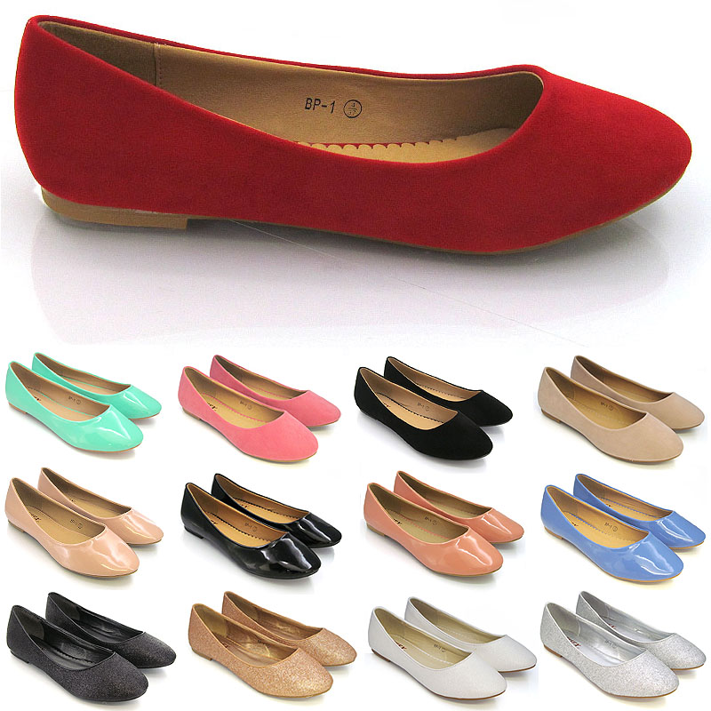 ladies flat slip on shoes