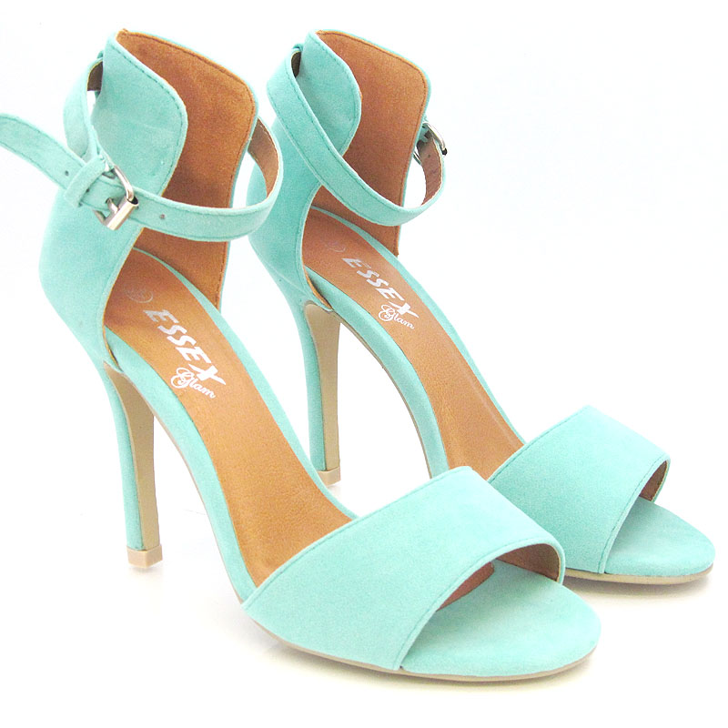New Womens Stiletto Sandals Ladies Ankle Strap High Heel Sandal Shoes ...
